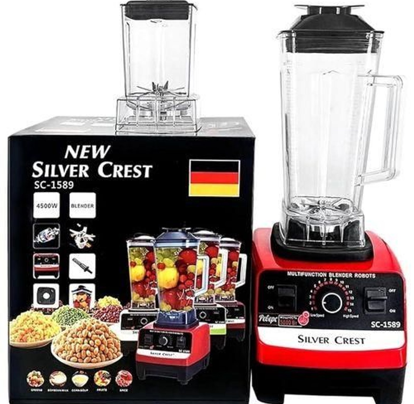 Blender. Silver Crest 2in1 Commercial Blender with Grinder On offer image