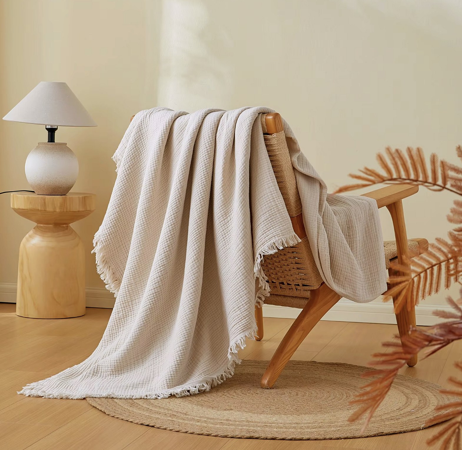 Mama’s Muslin Cotton Blanket – 4 Layer Gauze | Soft, Breathable & All-Season Comfort image