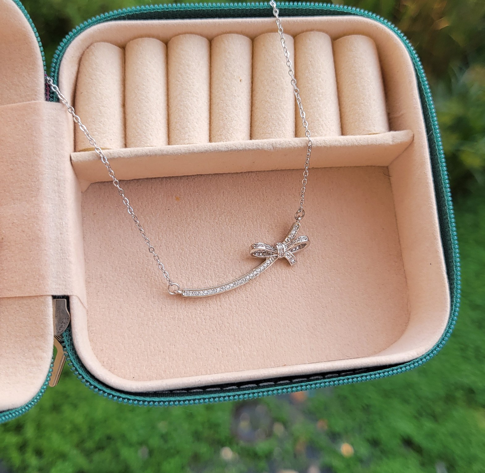Bar silver necklace  image