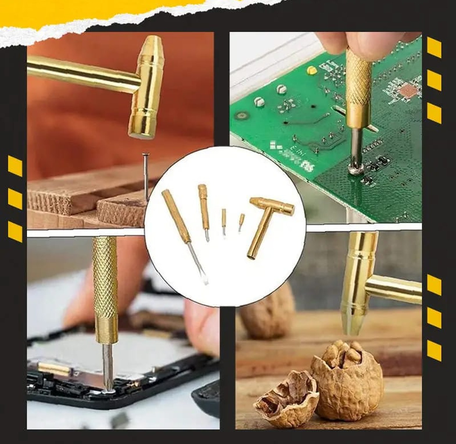 5 in 1 Multifunction Mini Hammer and Screwdriver Hand Tools Set  image
