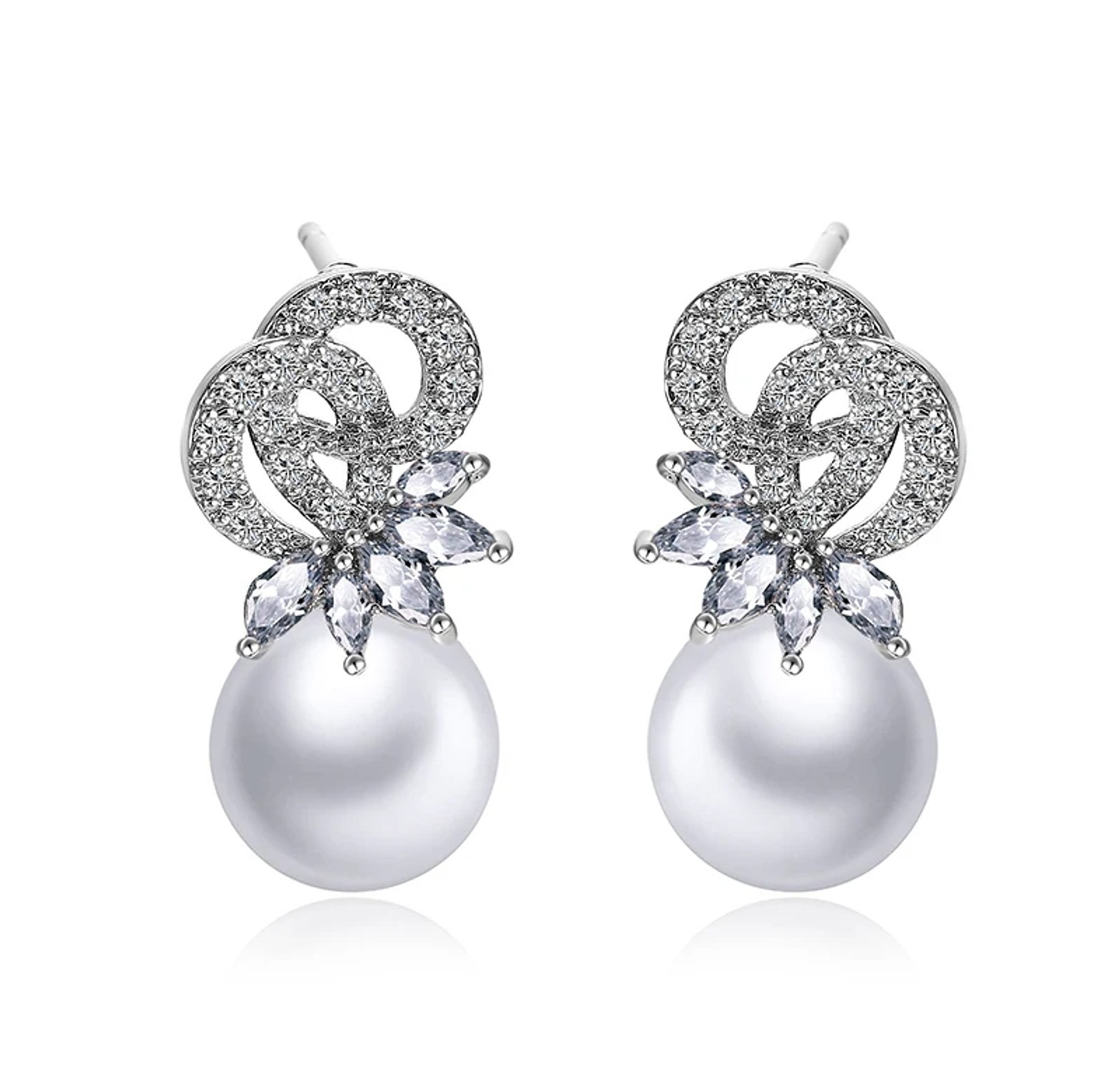 Pearl Flower studs image