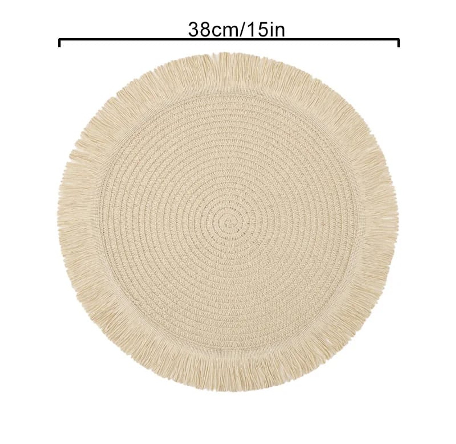 Round Table Mat Hand woven placemats  image