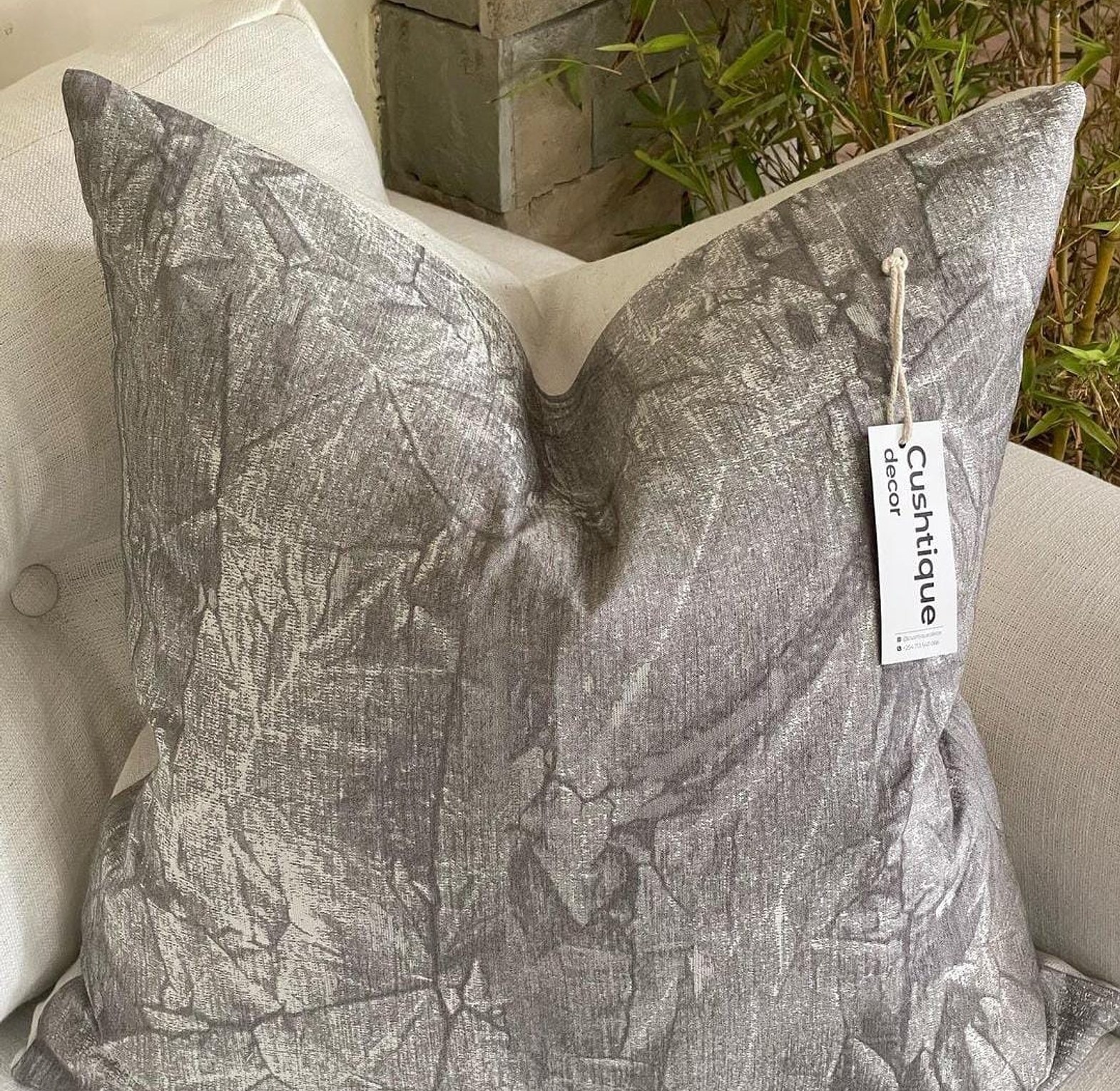 Crushed Gray Cushion image