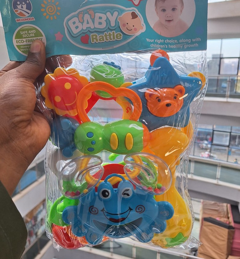 6-Piece Baby Rattle & Teether Toy Set – Colorful Infant Sensory Toys for Newborns, Babies & Toddlers (3+ Months) image
