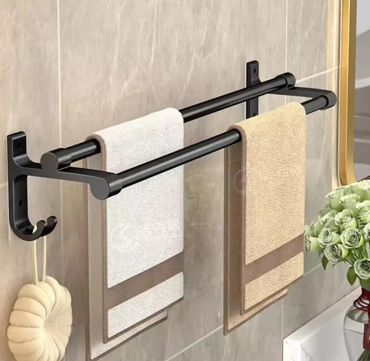 Punch-Free Wall Towel Rack image