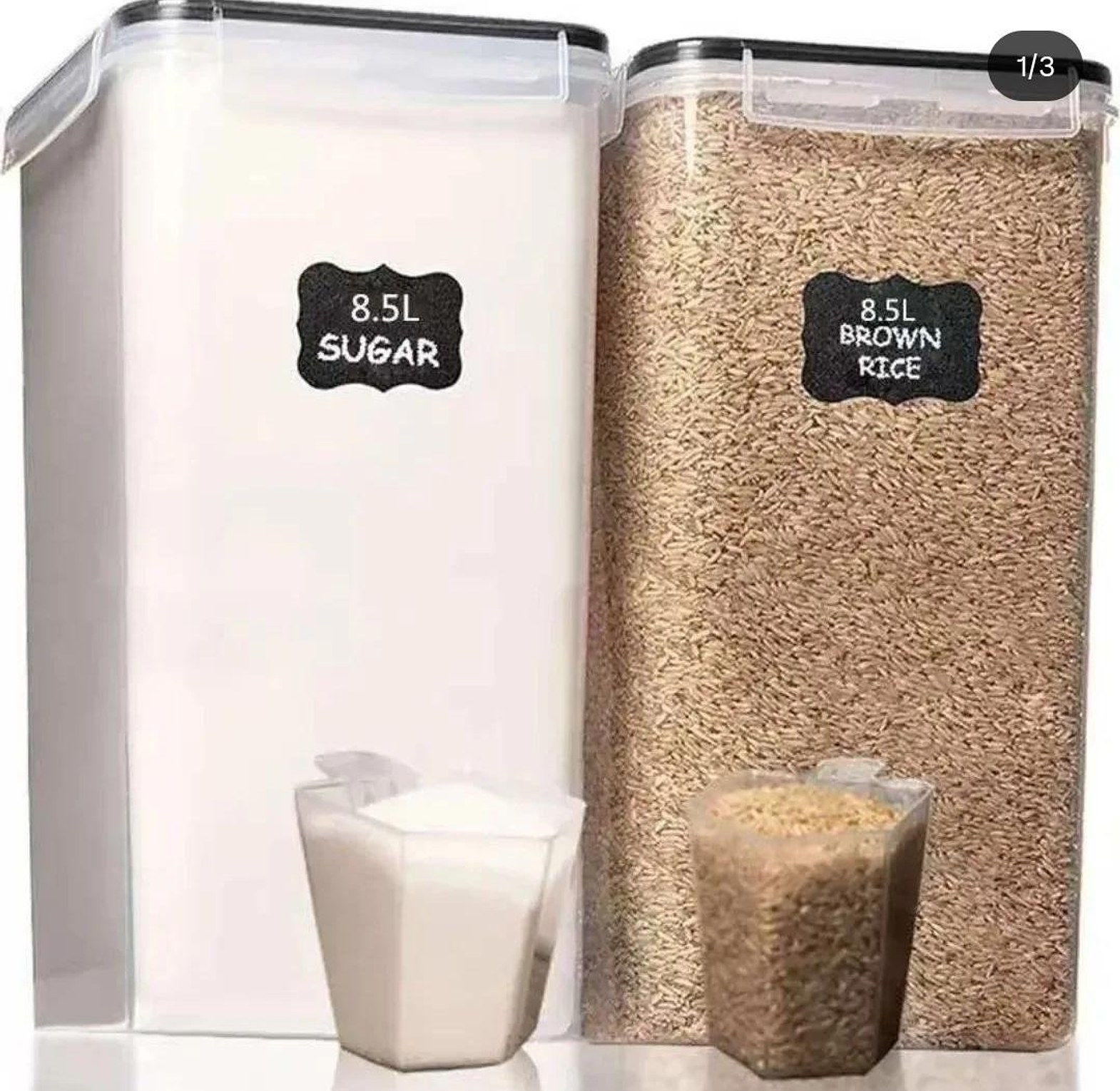 2pcs Extra Large BPA-Free Food Storage Containers 8.5L x 2 image