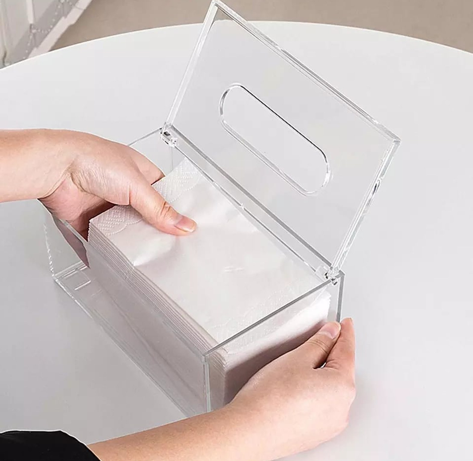 Transparent Table Decoration Acrylic Napkin Dispenser image