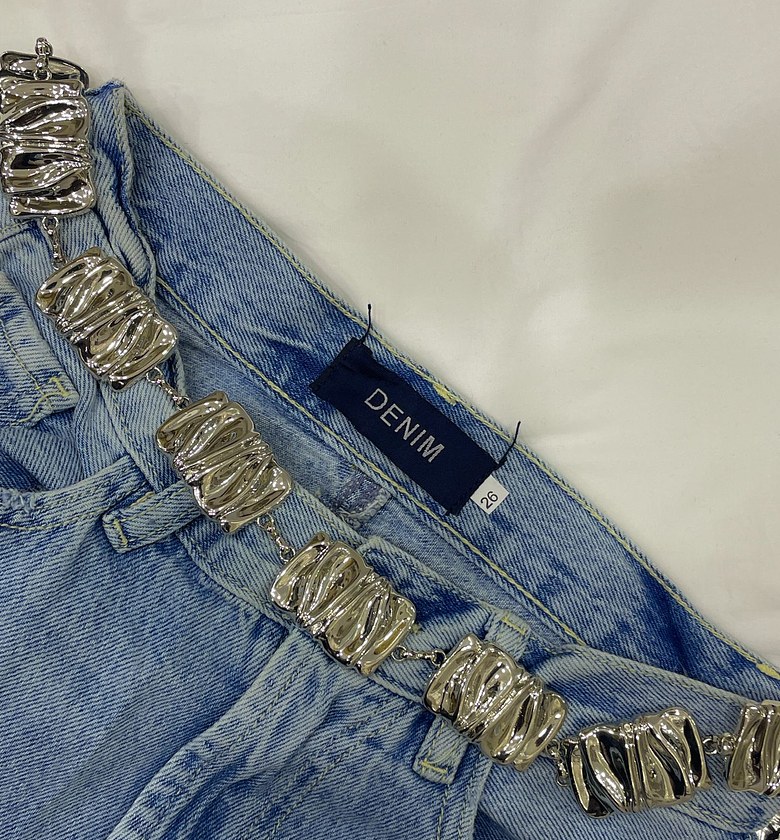  Luxe Ribbed Chain Waist Belt image