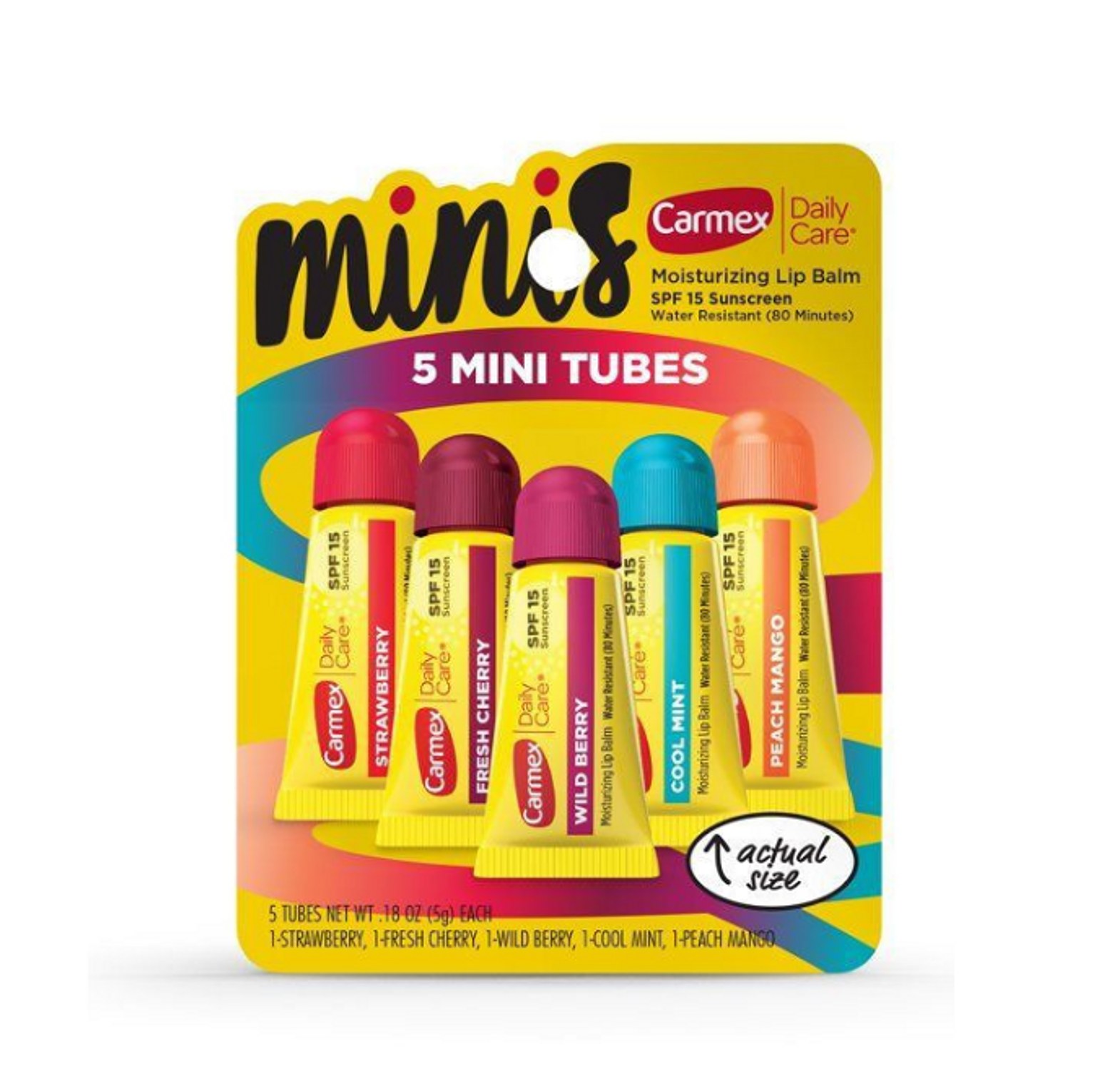 Carmex Daily Care Minis – Moisturizing Lip Balm Tubes with SPF 15 (Multi-Flavor Pack) image