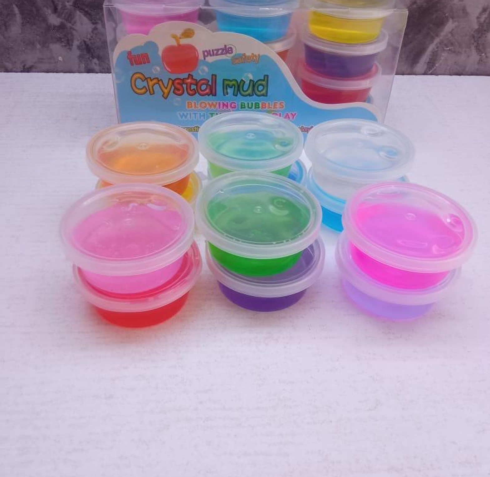 Colorful Crystal Mud Slime Set for Kids Fun Toy image