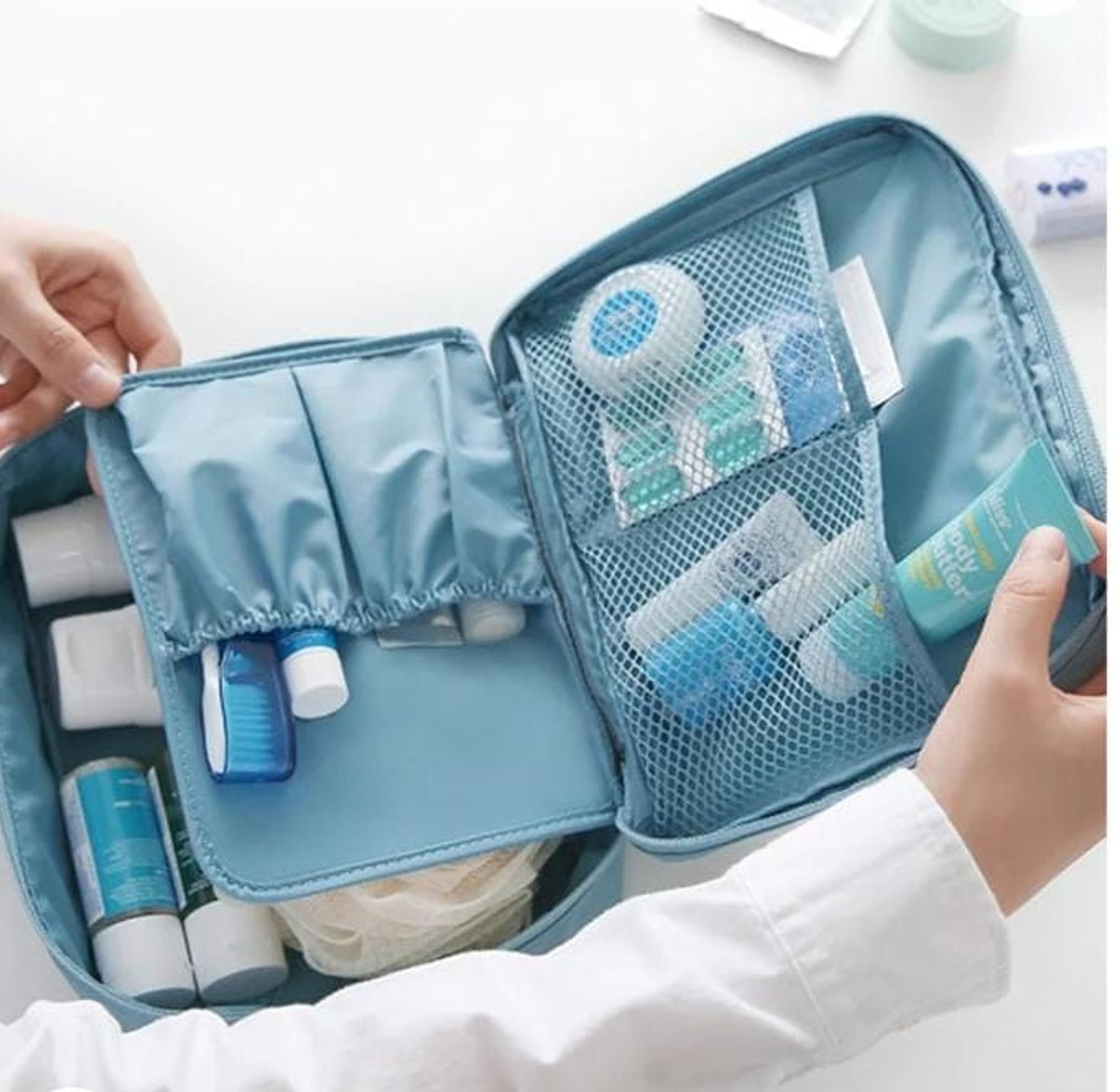 Portable Travel Toiletry Bag | Cosmetic Makeup Organizer image