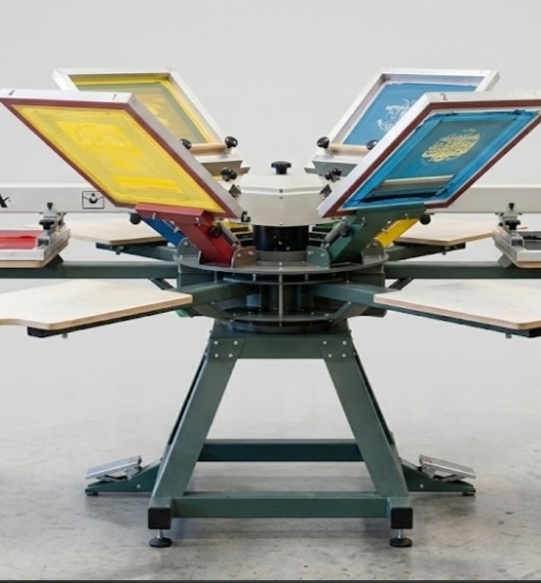 Screen printing machine 4 colour 4 stations  image