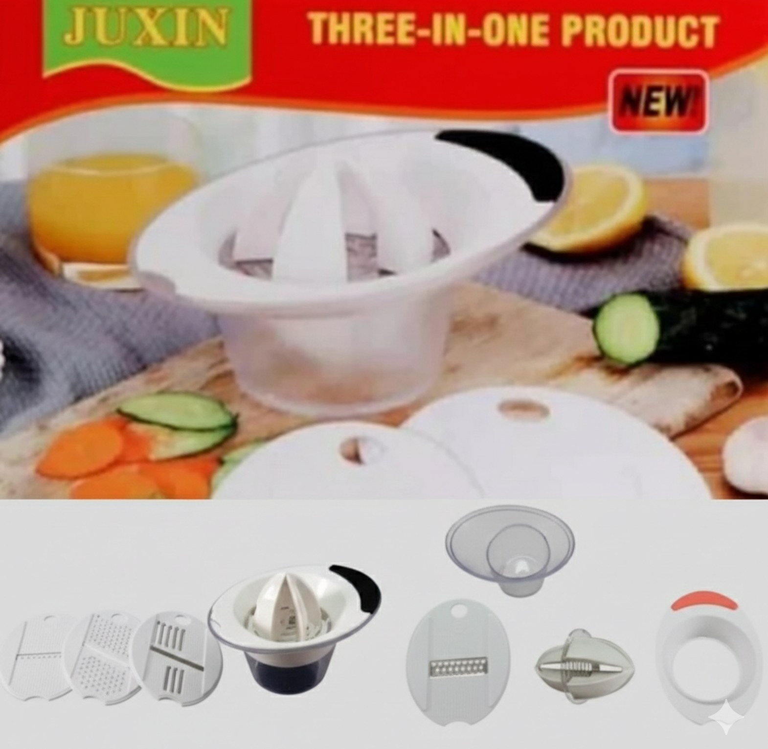 3 In 1 Multifunctional Juicer And Vegetable Grater Slicer image