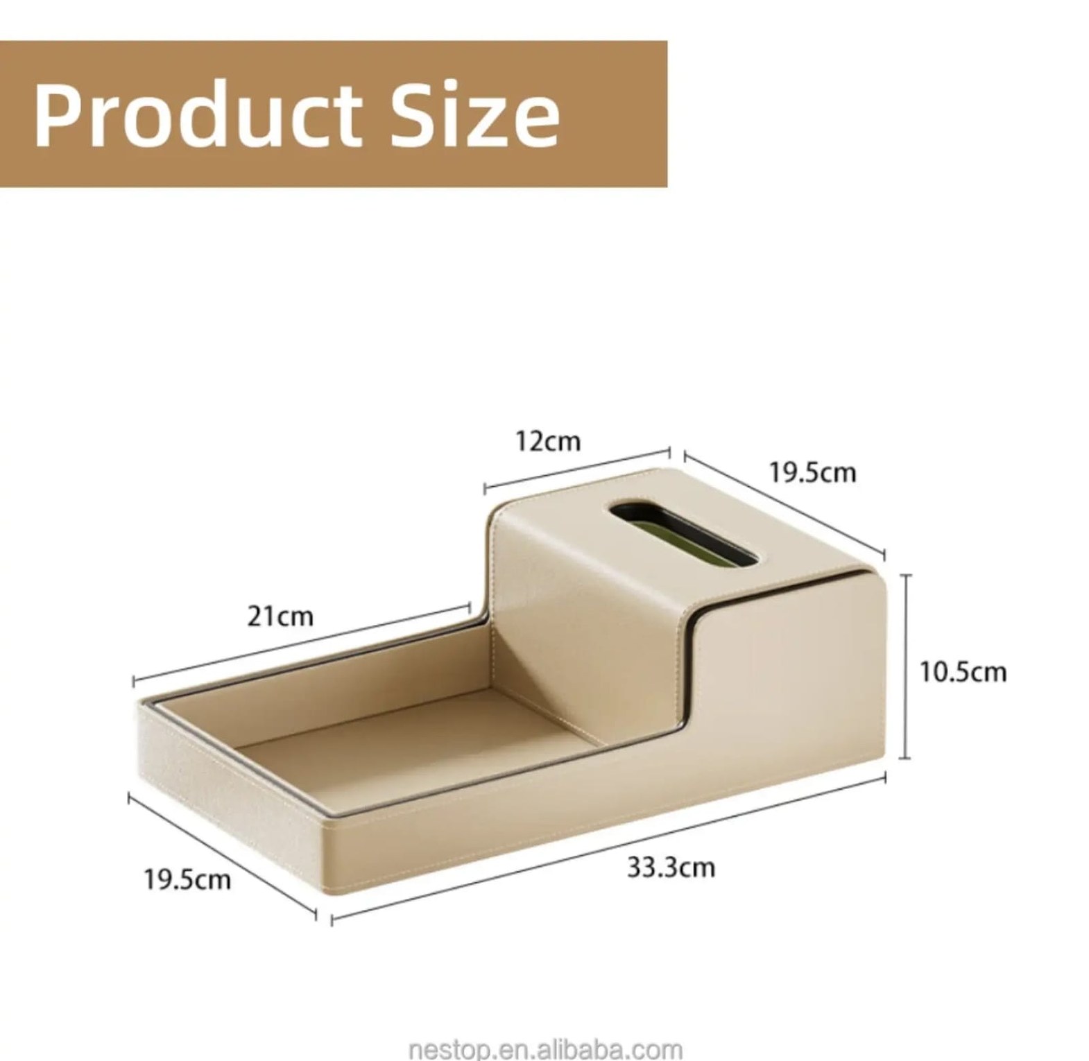 Luxury Leather Tissue Box Organizer image