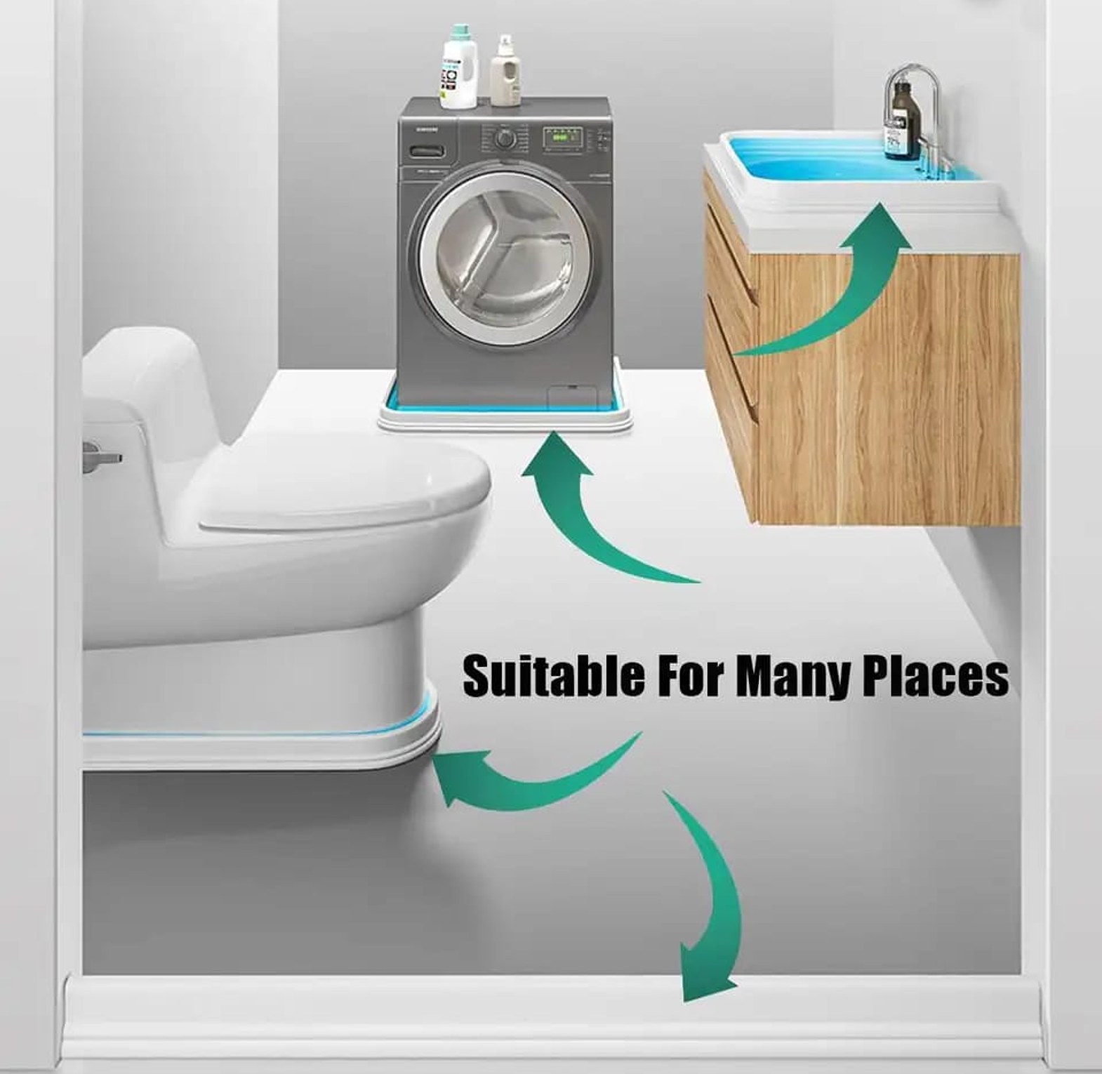 Silicone Shower Water Stopper Barrier image