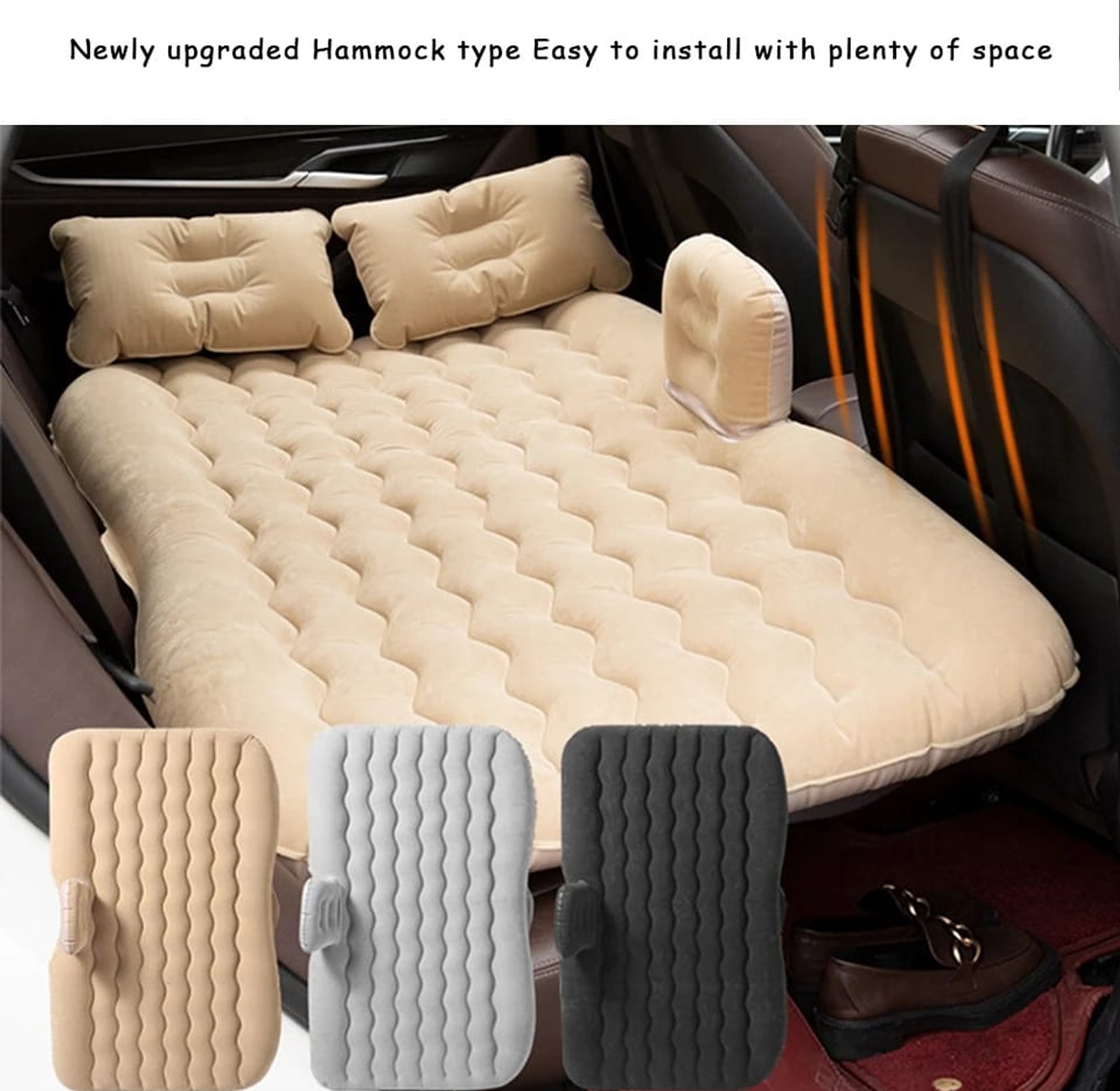 Portable Inflatable Car Back Seat Mattress image