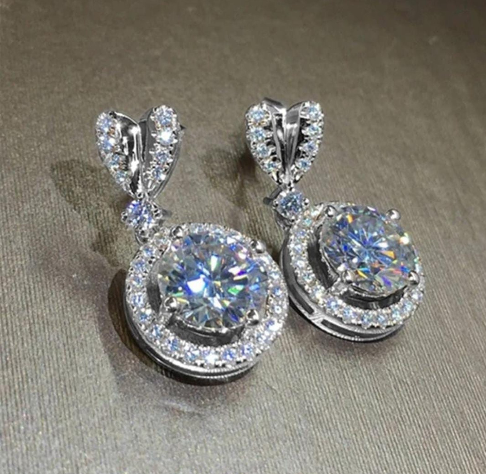 Cubic Zirconia hypoallergenic earring image