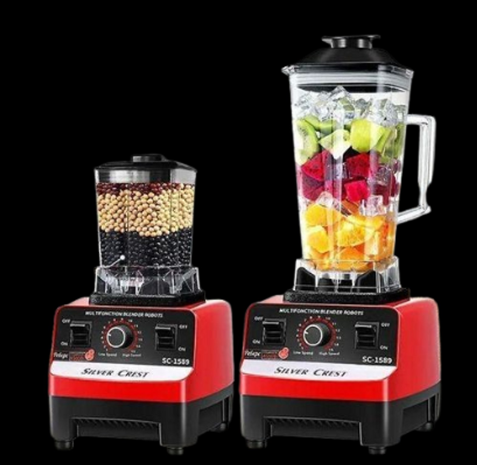 Silver Crest 2 in 1 Heavy Duty Commercial Blender with Grinding Machine, 4500W image
