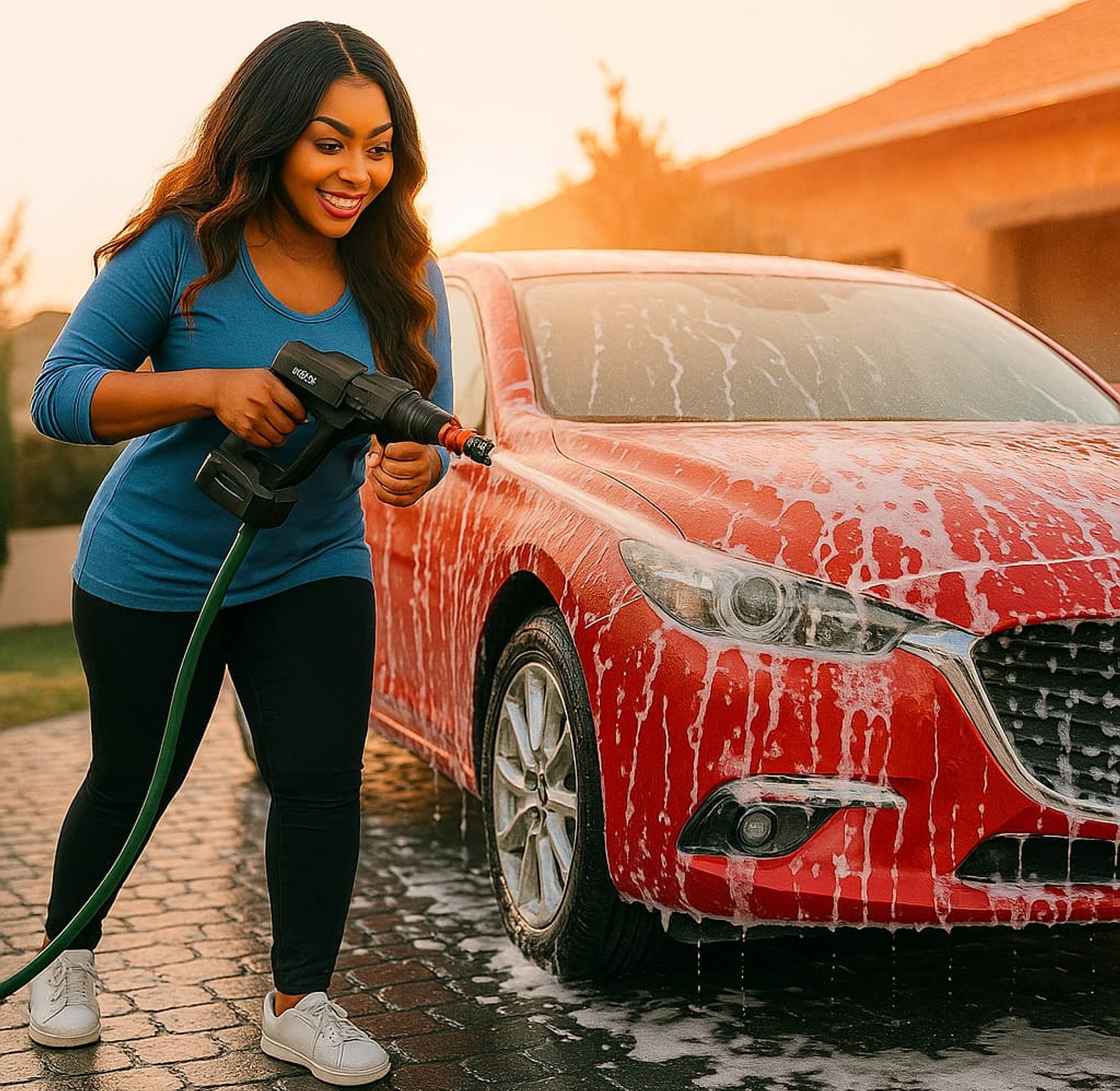 Wireless High Pressure Car wash Water Gun image