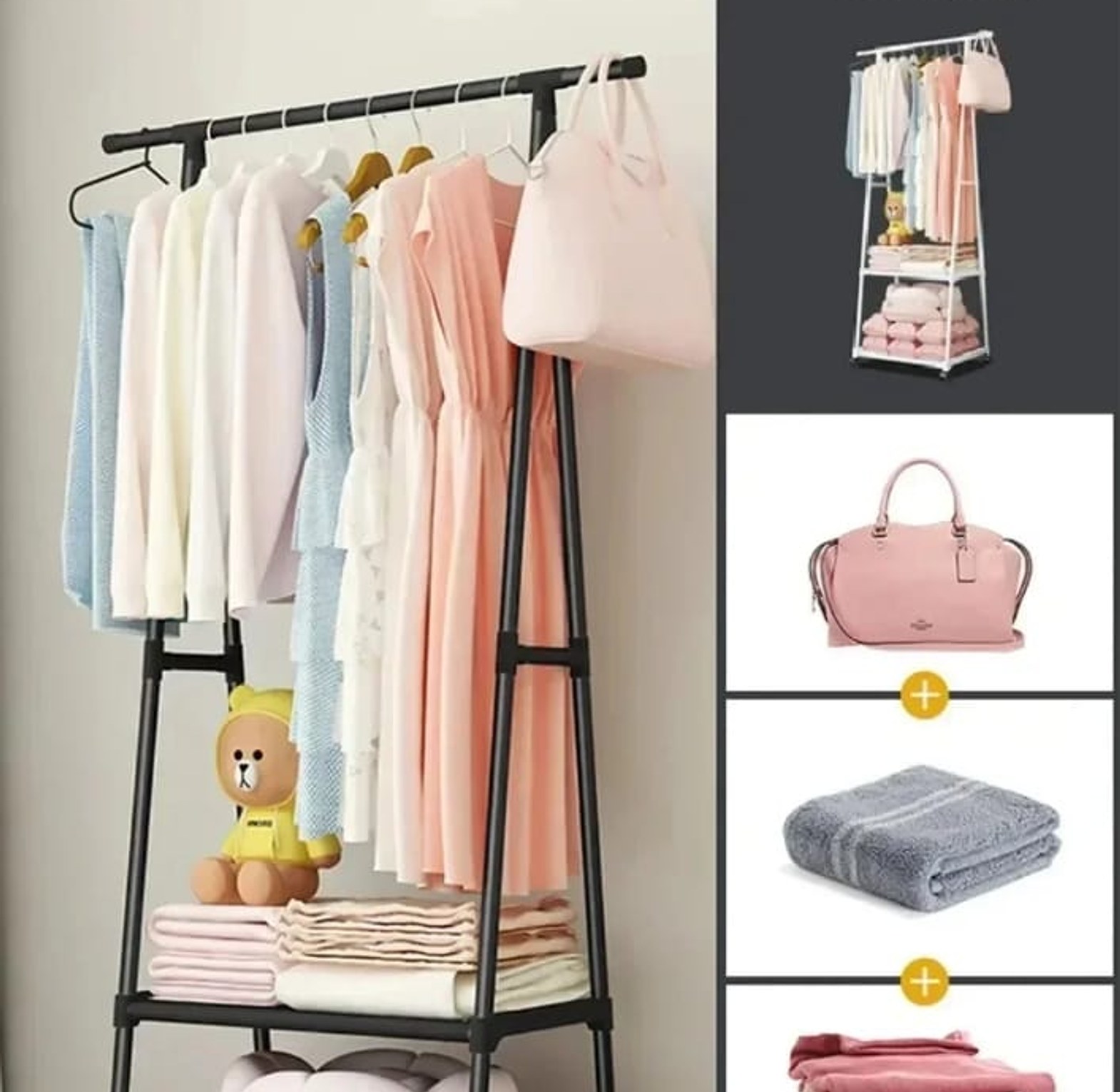 Indoor triangular coat rack image