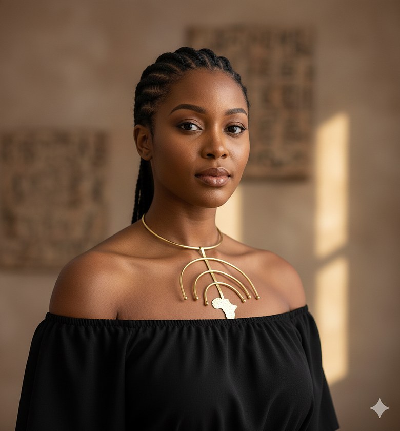 Mizizi Brass Choker image