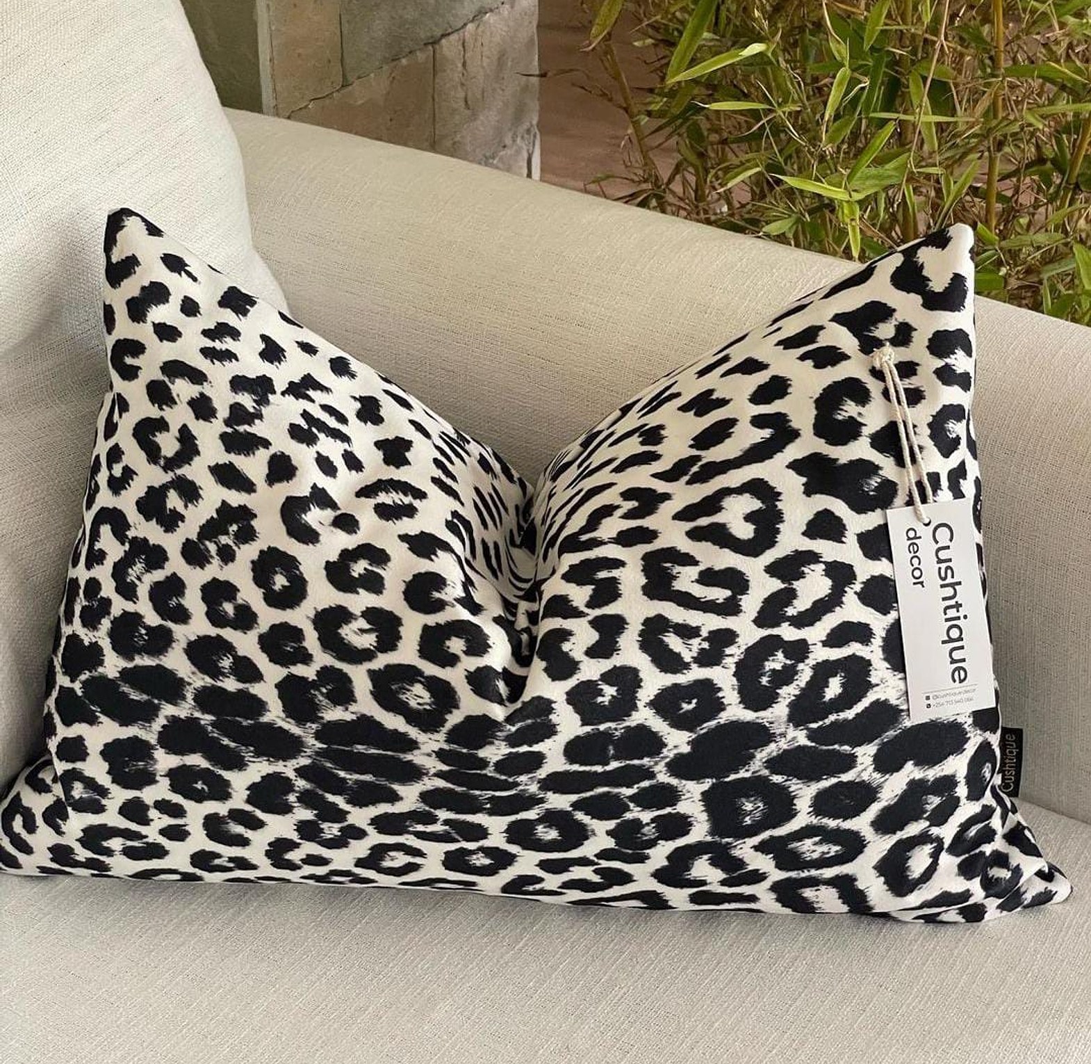 SNOW LEOPARD CUSHION image