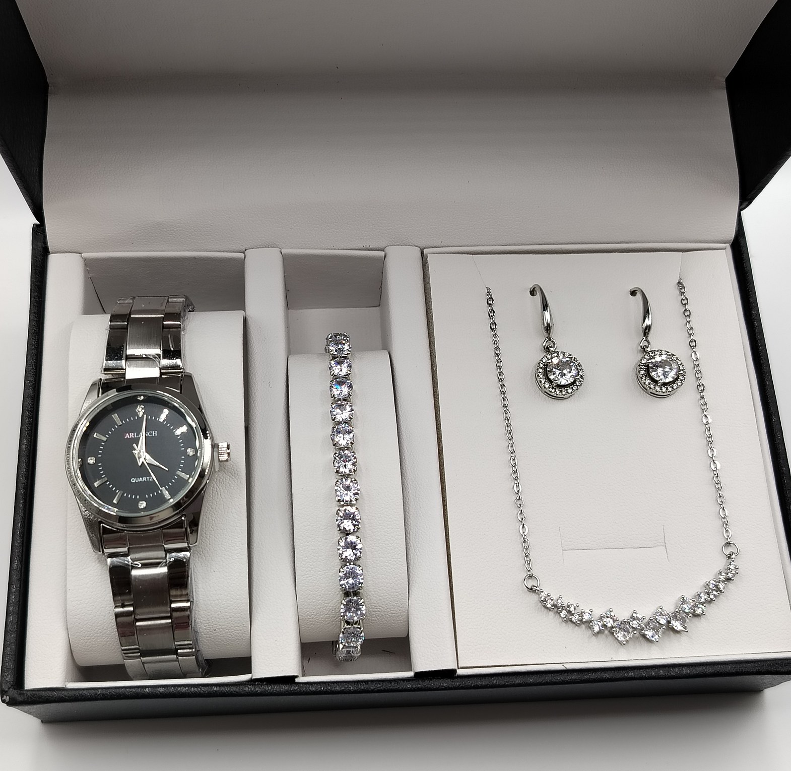 Watch & Jewelry Gift Set with watch, bracelet, necklace and earrings  image