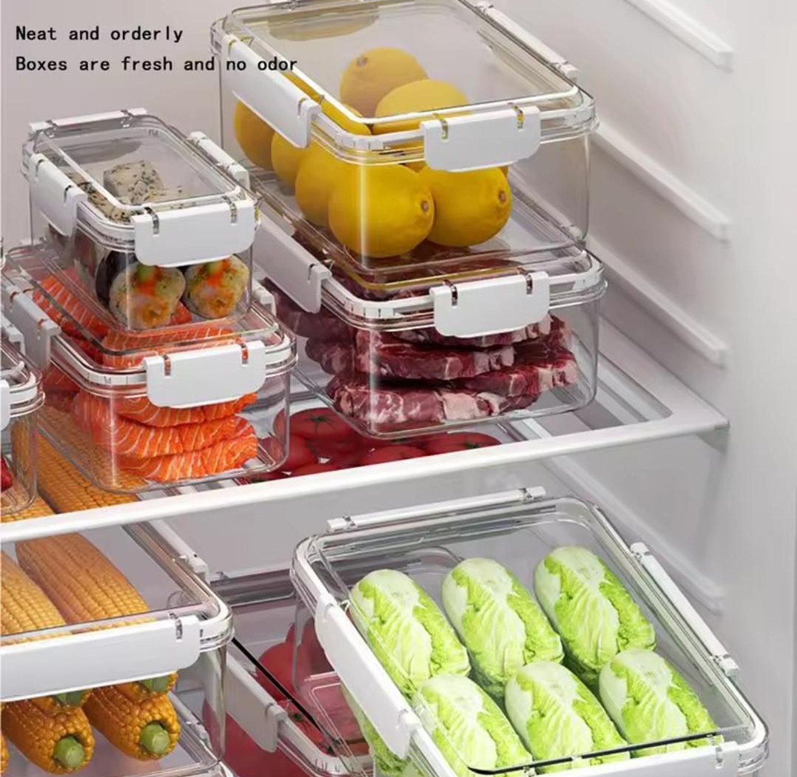 4-Piece Airtight Food Storage Container Set – Durable Stackable Kitchen Organizers image