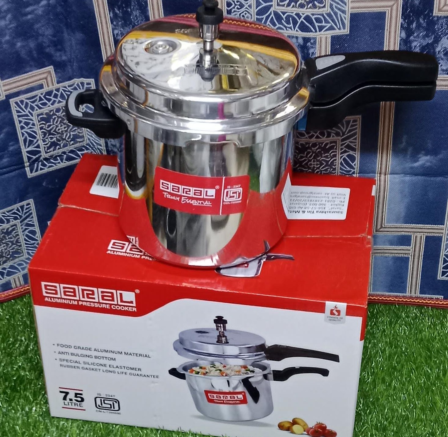 PRESSURE COOKER. Saral 5Ltr Aluminum Pressure Cooker image