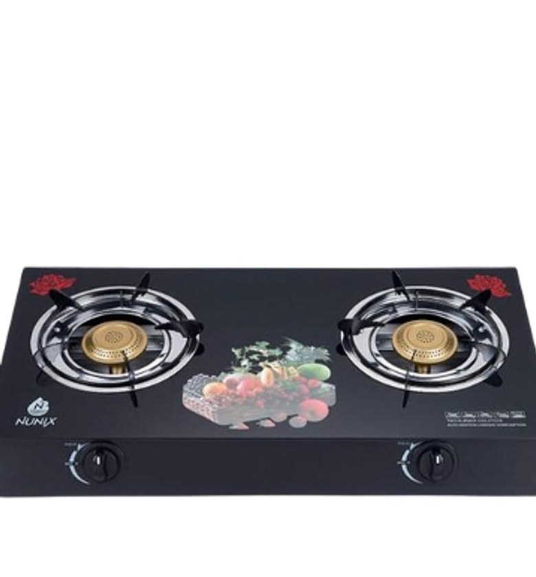 Nunix Two Burners Glass Gas Stove- Recommended image
