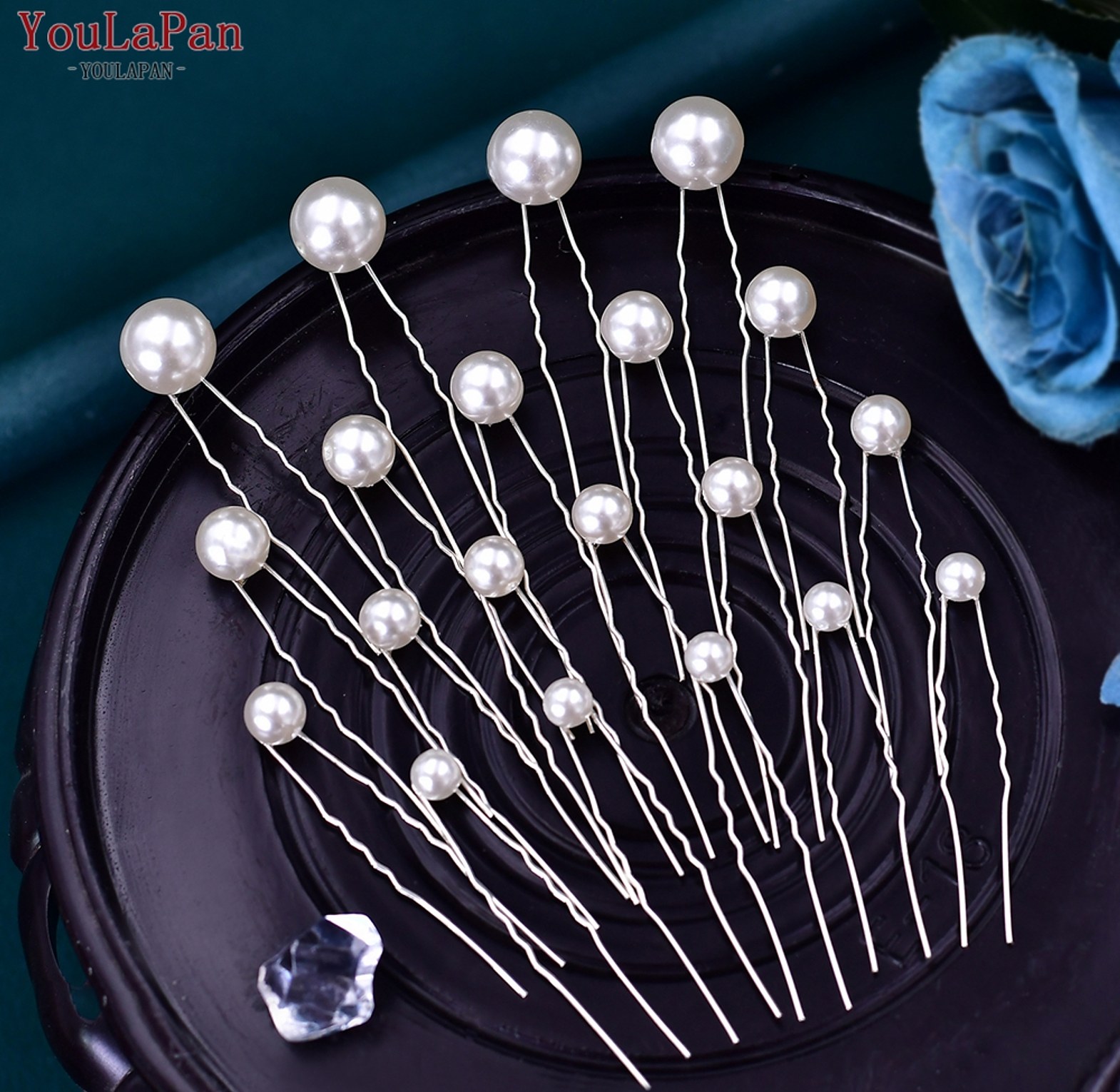 Crystal & Pearl Bridal Hair Pins  image