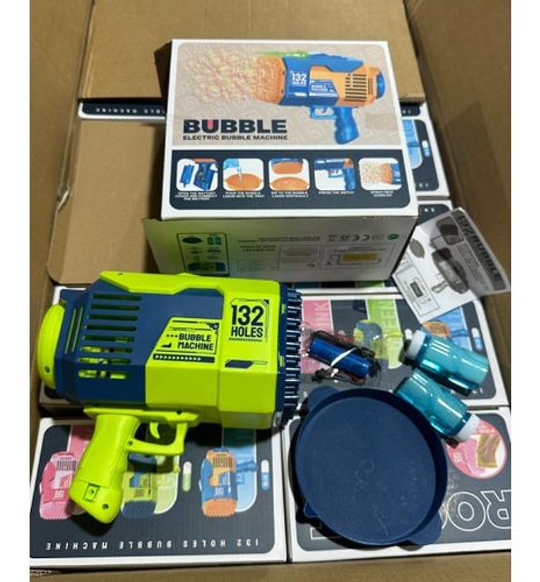 132* Holes Rechargeable Bubble Gun.  image