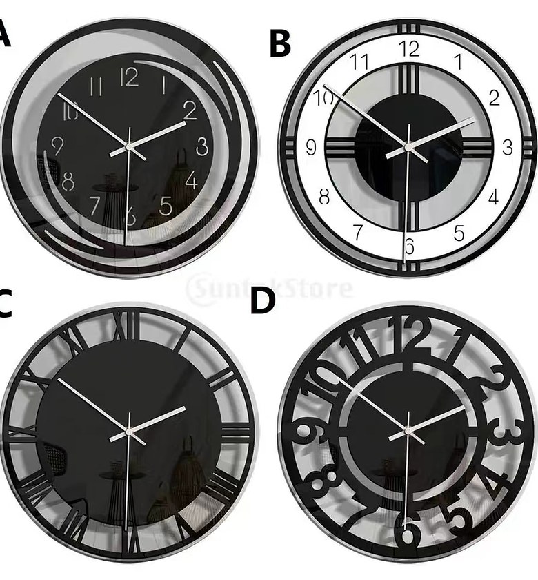 Creative 30cm Acrylic Wall Clock Modern Design  image