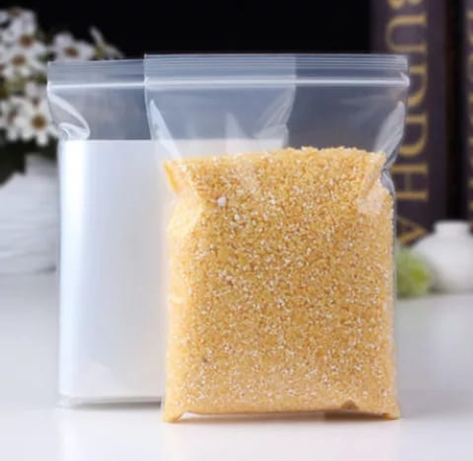 50pc Ziplock Storage Bags, Zip Seal Bags, Heavy Duty Resealable Clear Ziploc Packaging Bags for Food and Jewelry Storage - Premium Quality Airtight Polythene Bags image