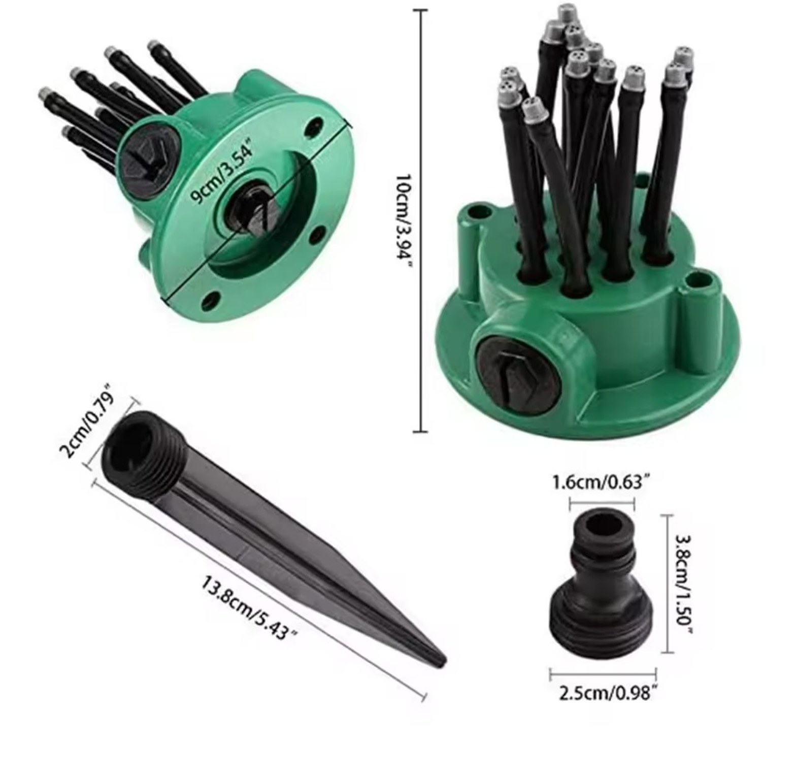 360 Degrees automatic Garden sprinkler for watering grass lawn rotary nozzle rotating sprinkler.   image