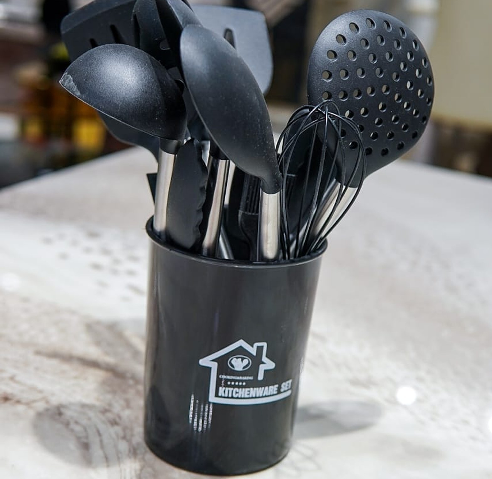 Premium Silicone Spoon with Stainless Steel Handle image
