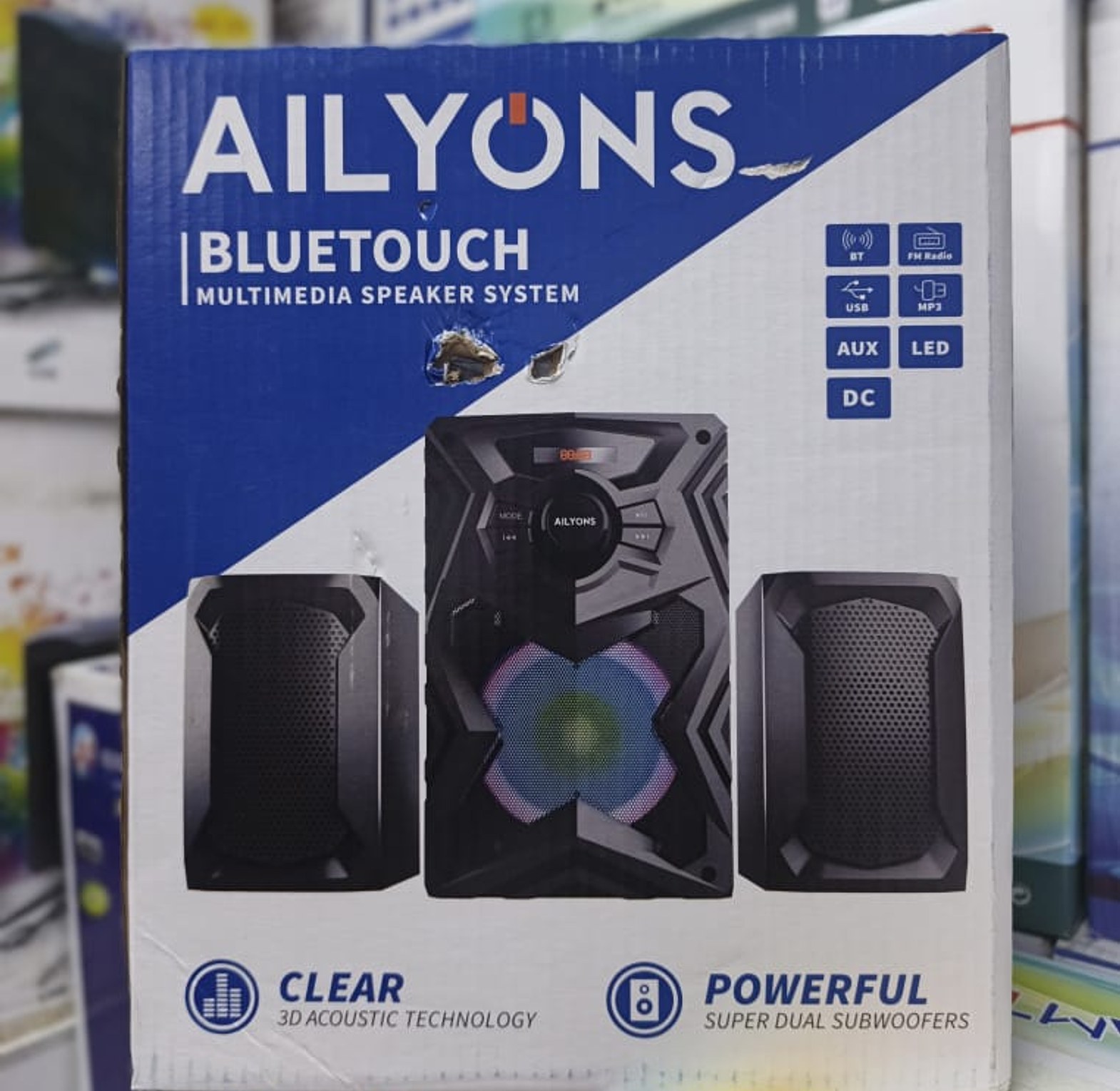 Ailyons Bluetooth 2.1 channel system featuring Bluetooth connectivity and powerful subwoofers image