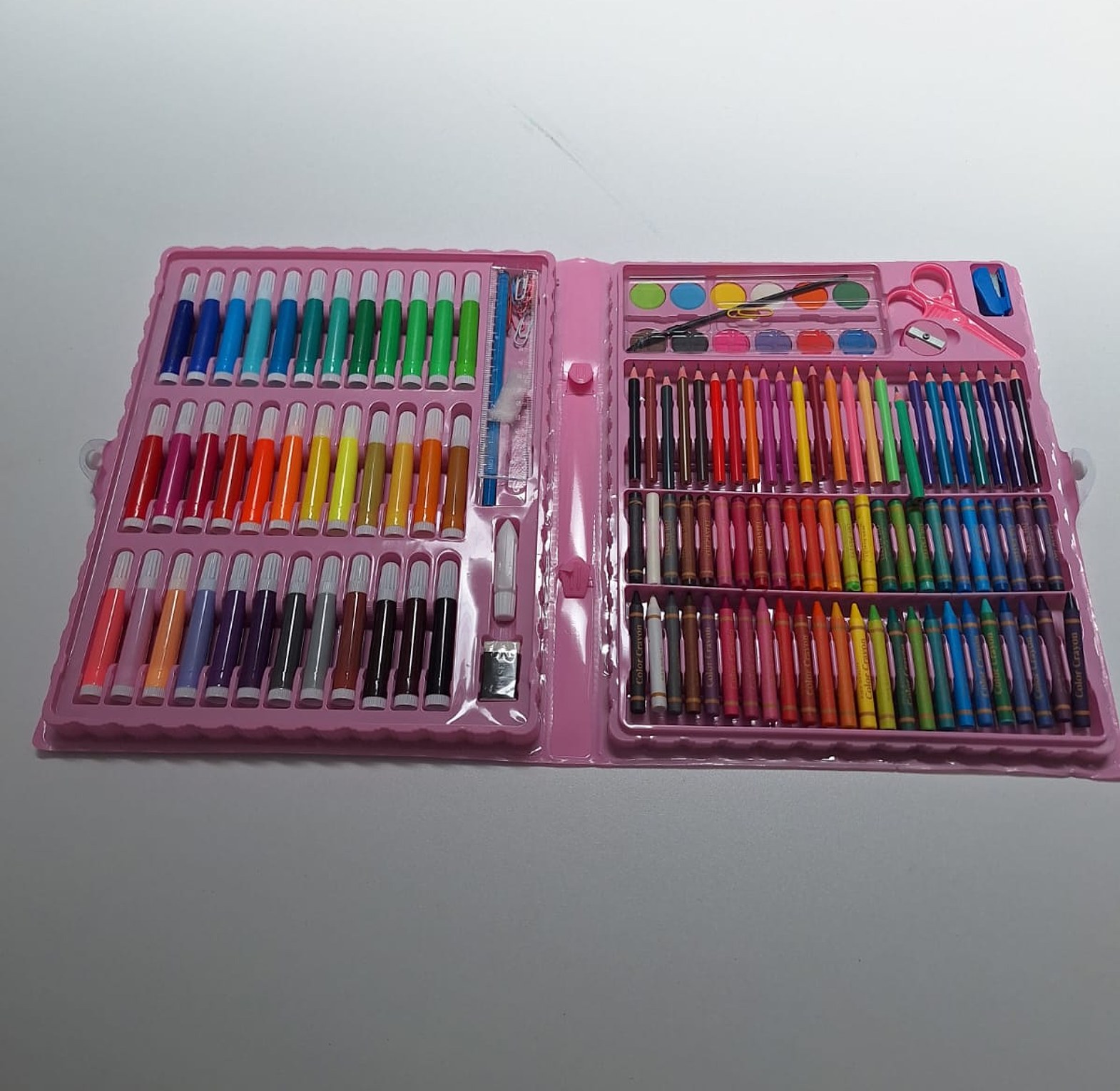 150 Pcs Colored Pencil Crayon Watercolors Drawing Set image