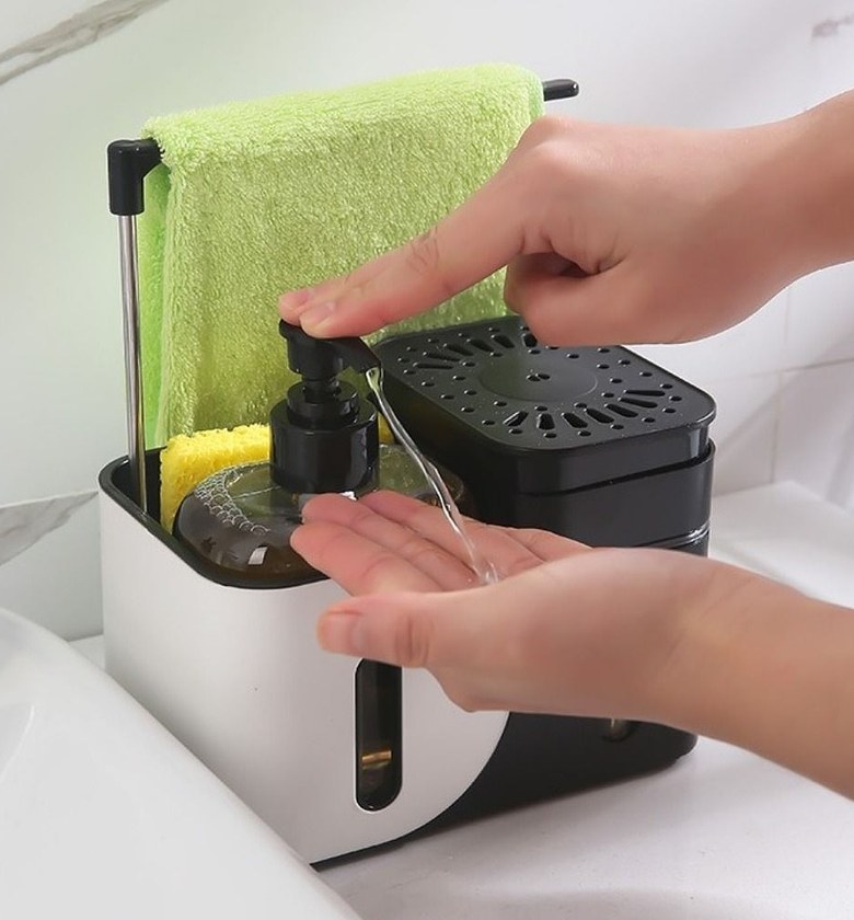 3-in-1 Kitchen Sink Organizer & Soap Dispenser, Premium Space-Saving Caddy image
