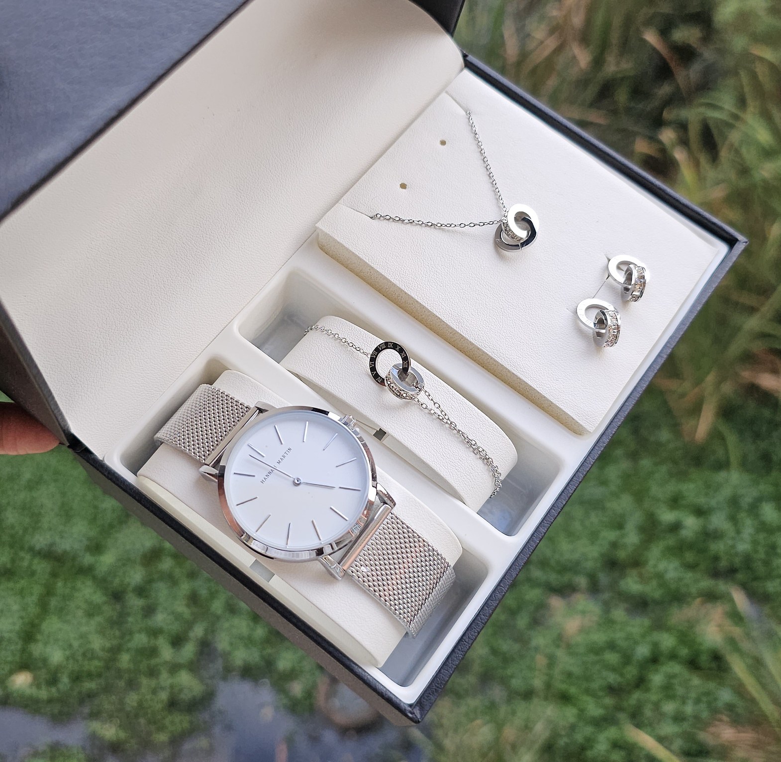 Silver watch set. image