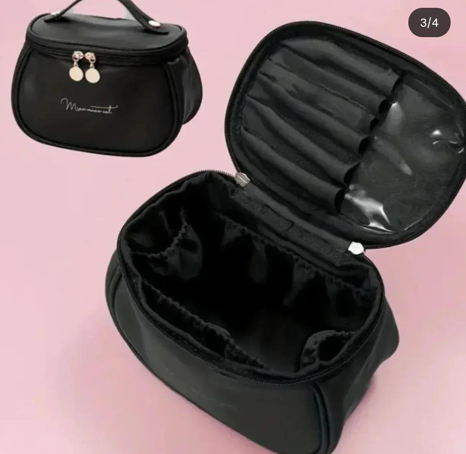 Retro mini cosmetic travel bag image