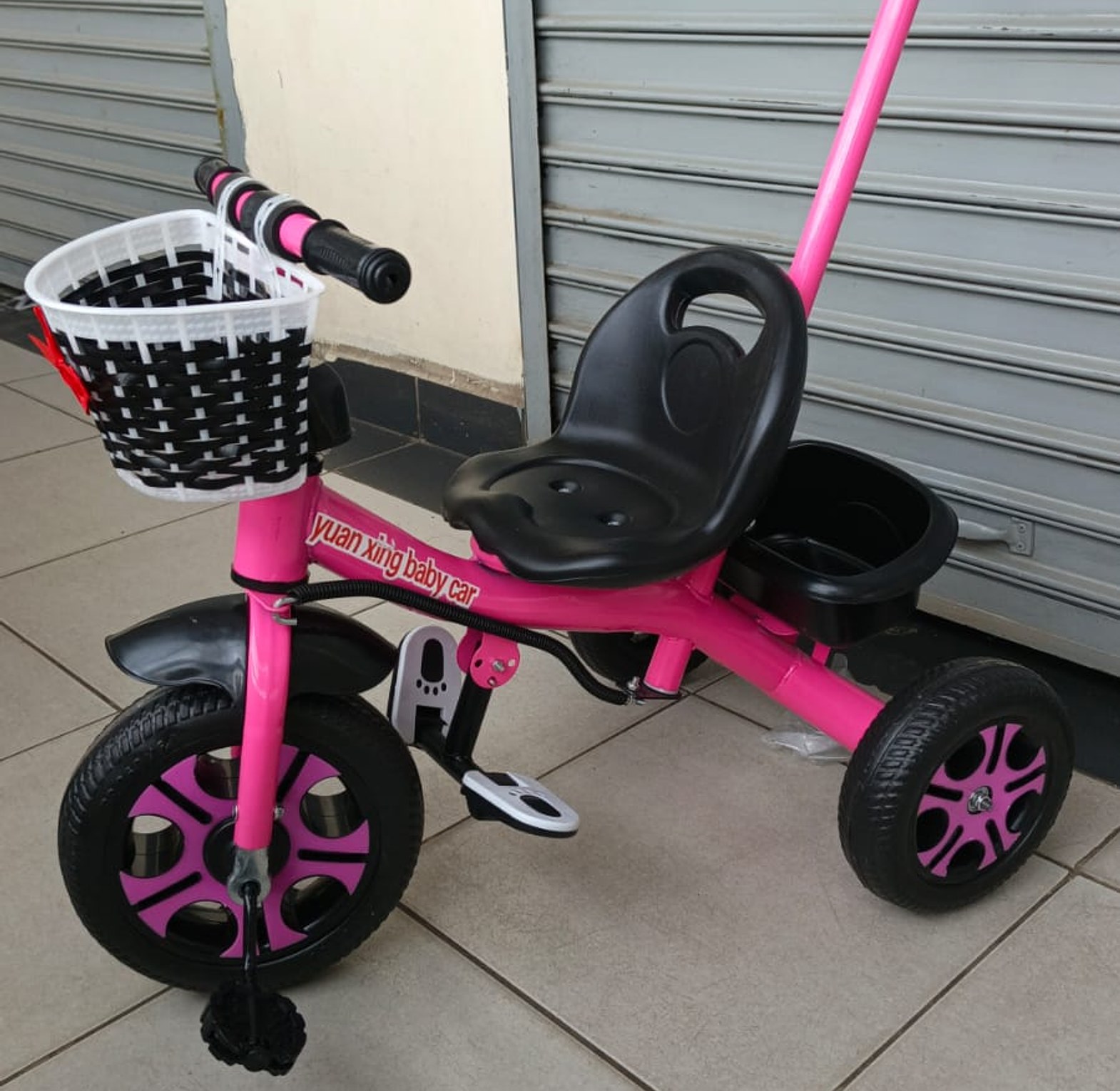  Kids' Push Tricycle with Parental Handle image