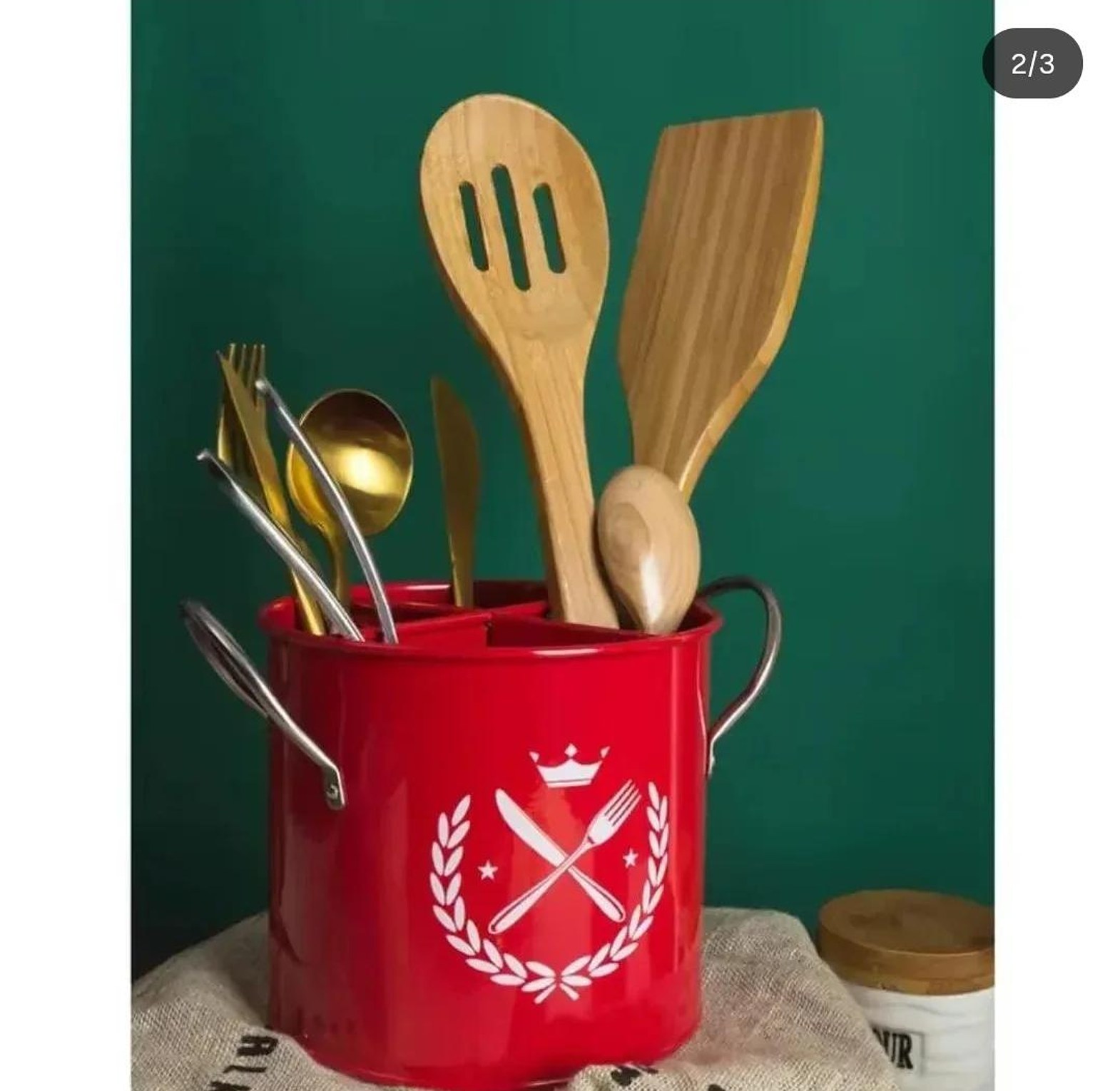 Alloy cutlery holders Partitioned image