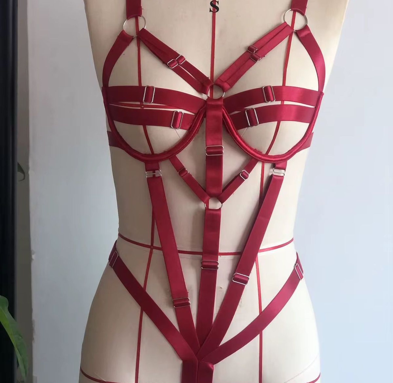 2416-One Piece Hollow Out Bodysuit Lingerie image