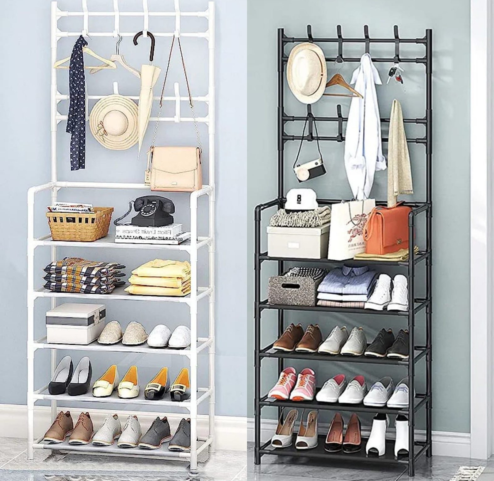 5 Layers Multi Functional Shoes/Hat Rack Storage/ Entryway Coat/shoe Rack image