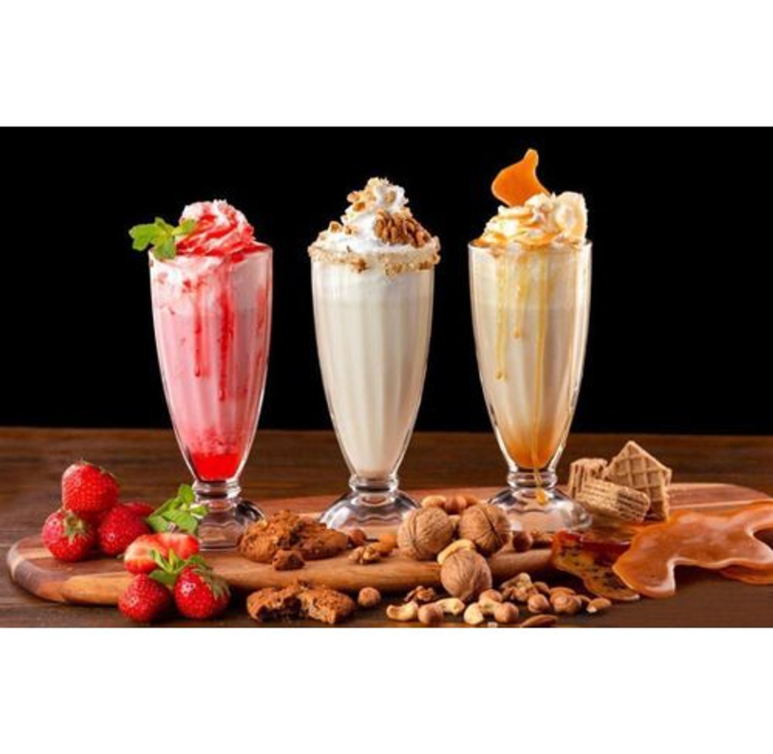 Elegant High Quality Milk Shake Glasses 6 Pcs image