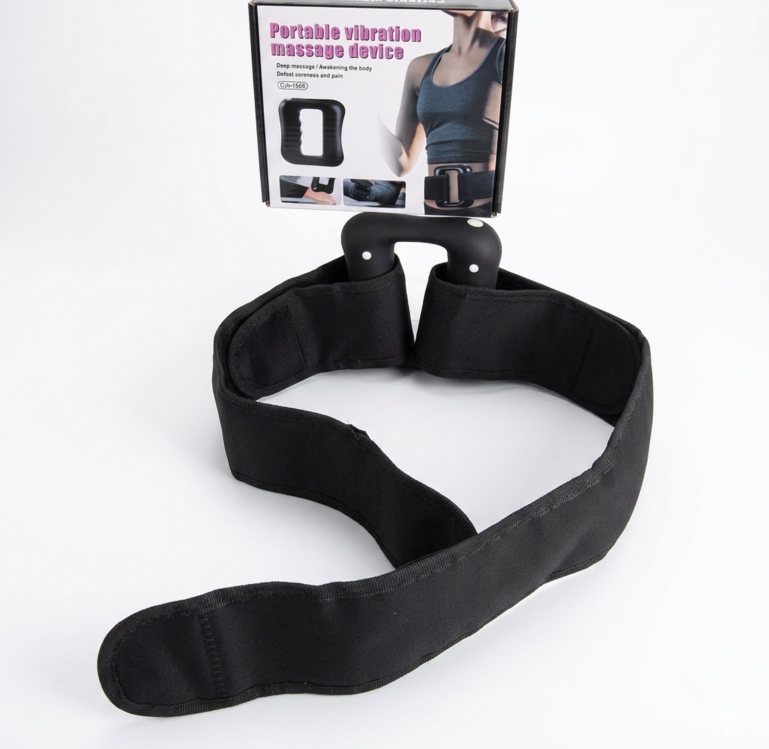 Portable Vibration Massage Belt & Handheld Full Body Slimming Fascial Ring - CJH-1505 Deep Tissue Massager image