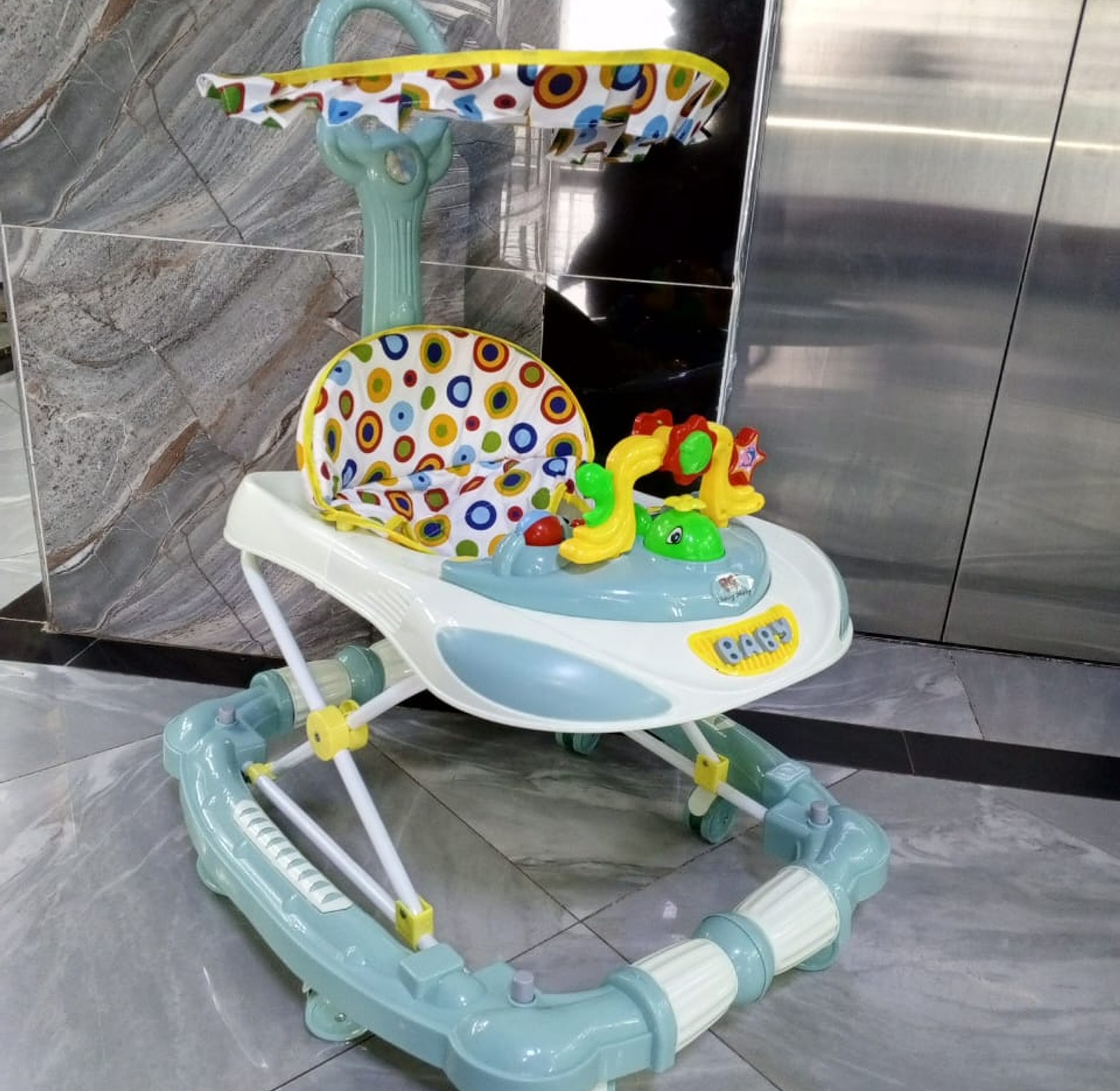 2in1 baby walker with melody  Easy to change from rocker to walker  image