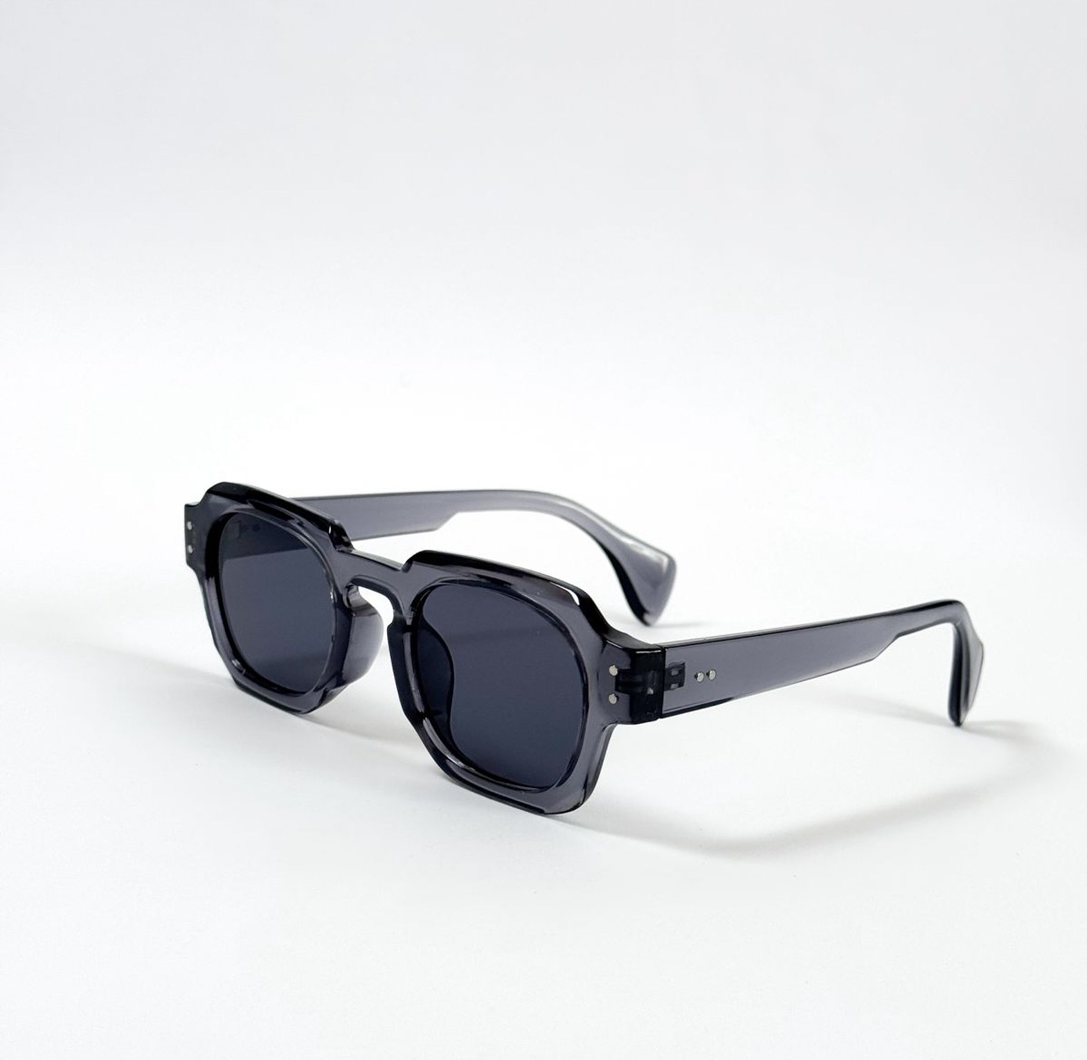 Diaz Grey Hexagon Sunglasses image