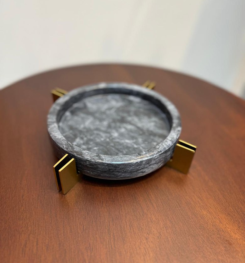Grey marble ashtray image